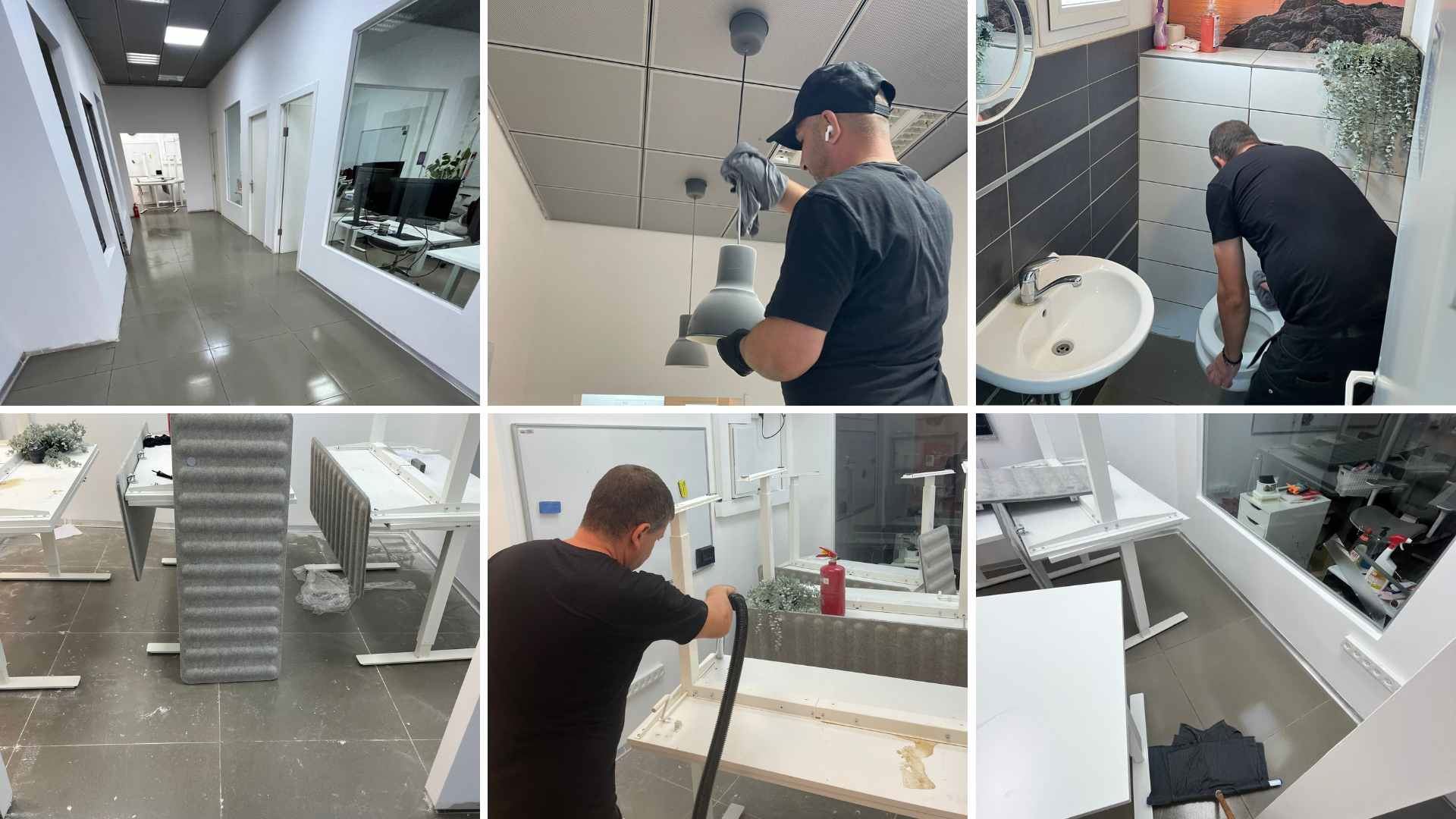 עבודות ניקיון אחרי שיפוץ של לרמונט